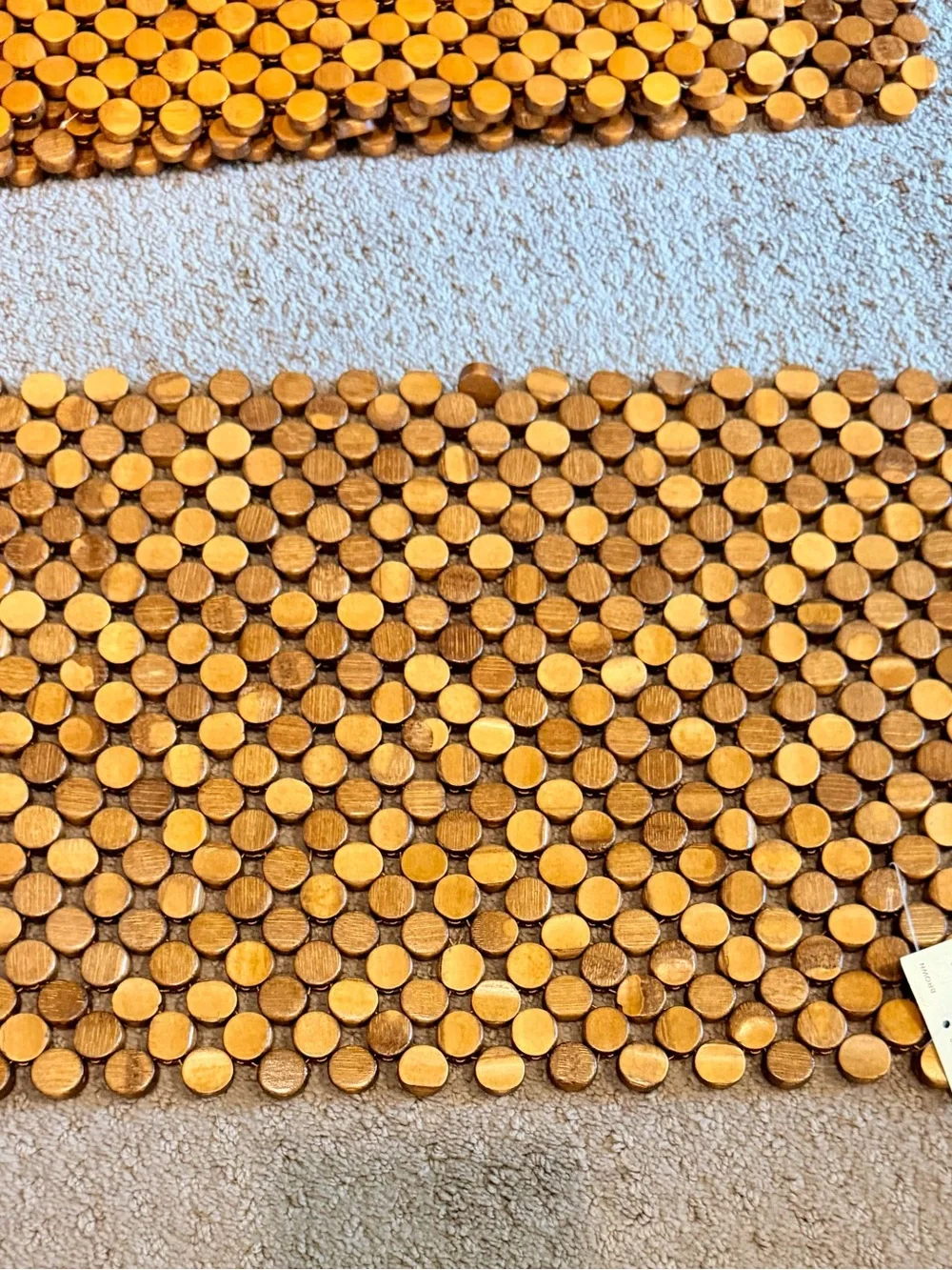 Handcrafted Wooden Bead placemats in Warm Honey